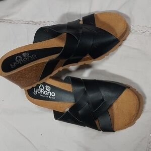 Yokono Black Size 5 Sandals Wedge